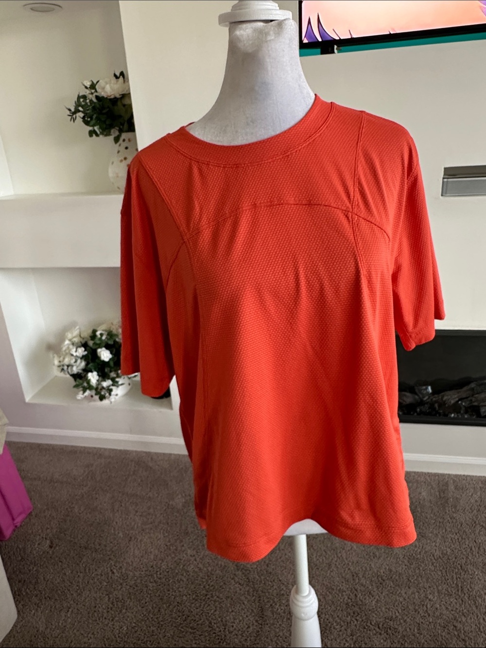 lululemon athletica Orange Short Sleeve Lightweight Crew Tee